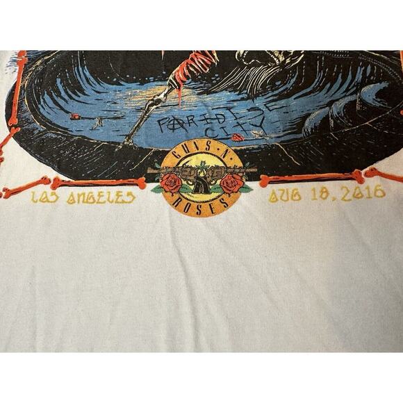 Authentic H&M Licensed GUNS N ROSES T-Shirt XS Long Sleeve with Sleeve Tags GnR - Picture 3 of 11
